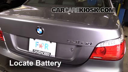 2008 BMW 535xi 3.0L 6 Cyl. Turbo Sedan Battery Replace